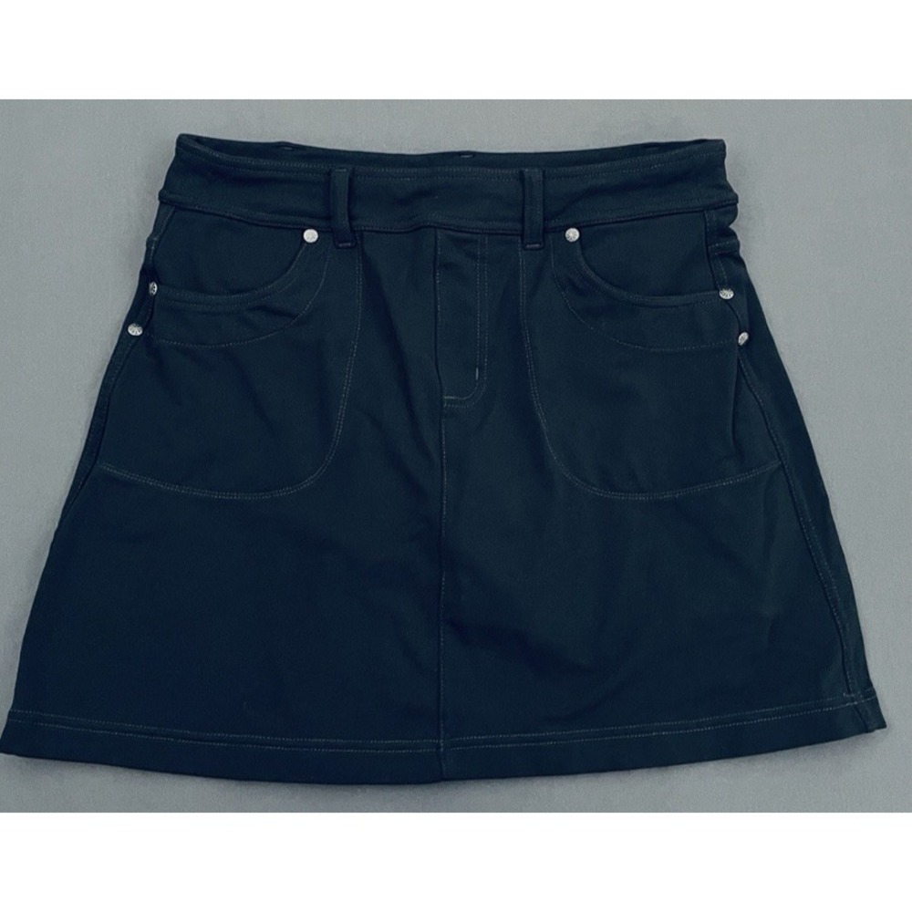 Athleta Skorts Skirted Shorts Womens Size Small Black Athletic Pockets Pull On